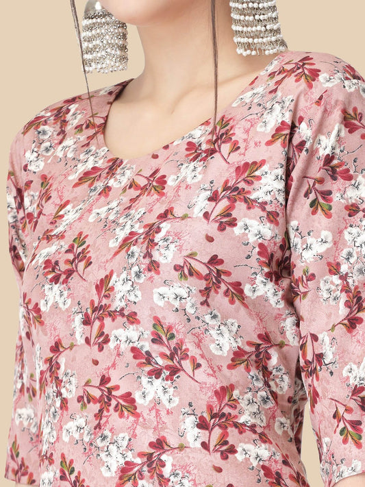Kalini Floral Printed Regular Kurta with Trousers - Swadesiicart