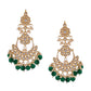 Shoshaa Green Contemporary Chandbalis Earrings | Swadesiicart