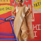 Tikhi Imli Sequinned Jute Silk Saree | Swadesiicart