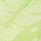 ADA Women Green & White Chikankari Hand Embroidered Straight Sustainable Handloom Kurta | Swadesiicart