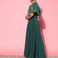 Ahalyaa Gorgeous Green Ethnic Motifs Ruffled Dress | Swadesiicart