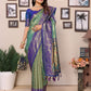 Aastha Fashion Green Tissue Silk Weaving Saree