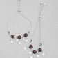 VOJ Set of 2 Silver Plated Peacock Printed HandCrafted Anklet - Swadesiicart