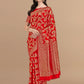 Kalini Red & Golden Floral Zari Silk Blend Banarasi Saree | Swadesiicart