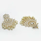 NVR Women Gold-Polished Kundan Chandbali Earrings | Swadesiicart