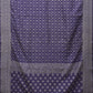Dark Blue Cut Work Tussar Cotton Handloom Saree with All Over Jamdani Style Design - Global Threads | Swadesiicart