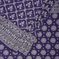 Dark Blue Cut Work Tussar Cotton Handloom Saree with All Over Jamdani Style Design - Global Threads | Swadesiicart