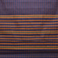 Dark Blue Narayanpet Cotton Handloom Saree with Strips Design No Blouse - Global Threads | Swadesiicart