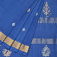 Dark Blue Uppada Cotton Handloom Saree with Assorted Buta Pallu Design - Global Threads | Swadesiicart