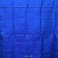 Dark Blue Uppada Silk Handloom Saree with Body Buta and Checks Design - Global Threads | Swadesiicart