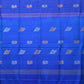 Dark Blue Uppada Silk Handloom Saree with Body Buta and Checks Design - Global Threads | Swadesiicart