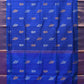 Dark Blue Uppada Silk Handloom Saree with Body Buta and Checks Design - Global Threads | Swadesiicart