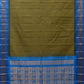 Dark Green and Blue Gadwal Cotton Plain Saree with Checks and Pallu Design No Blouse - Global Threads | Swadesiicart