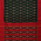 Dark Green and Red Pochampally Ikat Cotton Handloom Saree with All Over Design - Global Threads | Swadesiicart