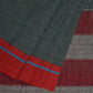 Dark Green ilkal Cotton Handloom Saree with Checks and Ganga-Jamuna Border Design No Blouse - Global Threads | Swadesiicart