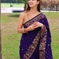 Kalini Woven Design Zari Silk Blend Banarasi Saree | Swadesiicart
