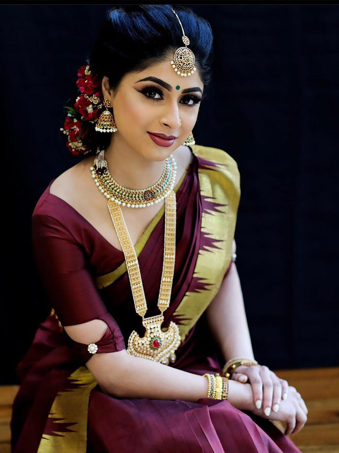Kalini Woven Design Zari Banarasi Saree | Swadesiicart