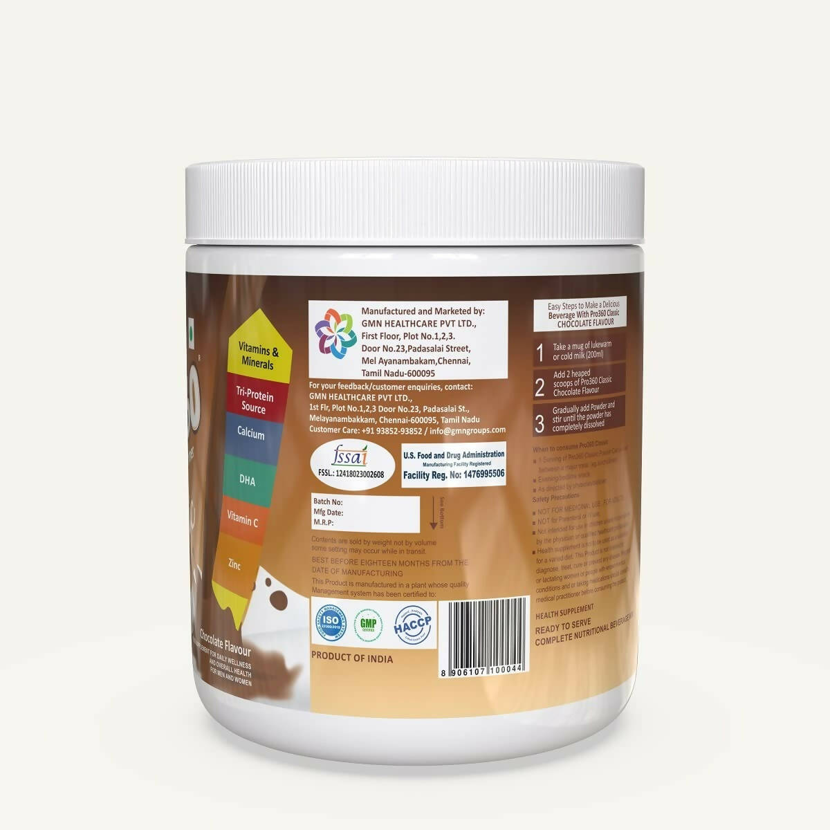 Pro360 Classic Daily Wellness Nutritional Protein Health Drink Supplement Powder | Swadesiicart