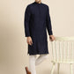 Sojanya Men Navy Blue Solid Straight Kurta | Swadesiicart