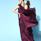 Tikhi Imli Burgundy Accordion Pleated Ready to Wear Saree | Swadesiicart