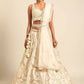 House of Panchhi Cream Net Sequins and Zarkan embroidery Lehenga choli & Dupatta | Swadesiicart
