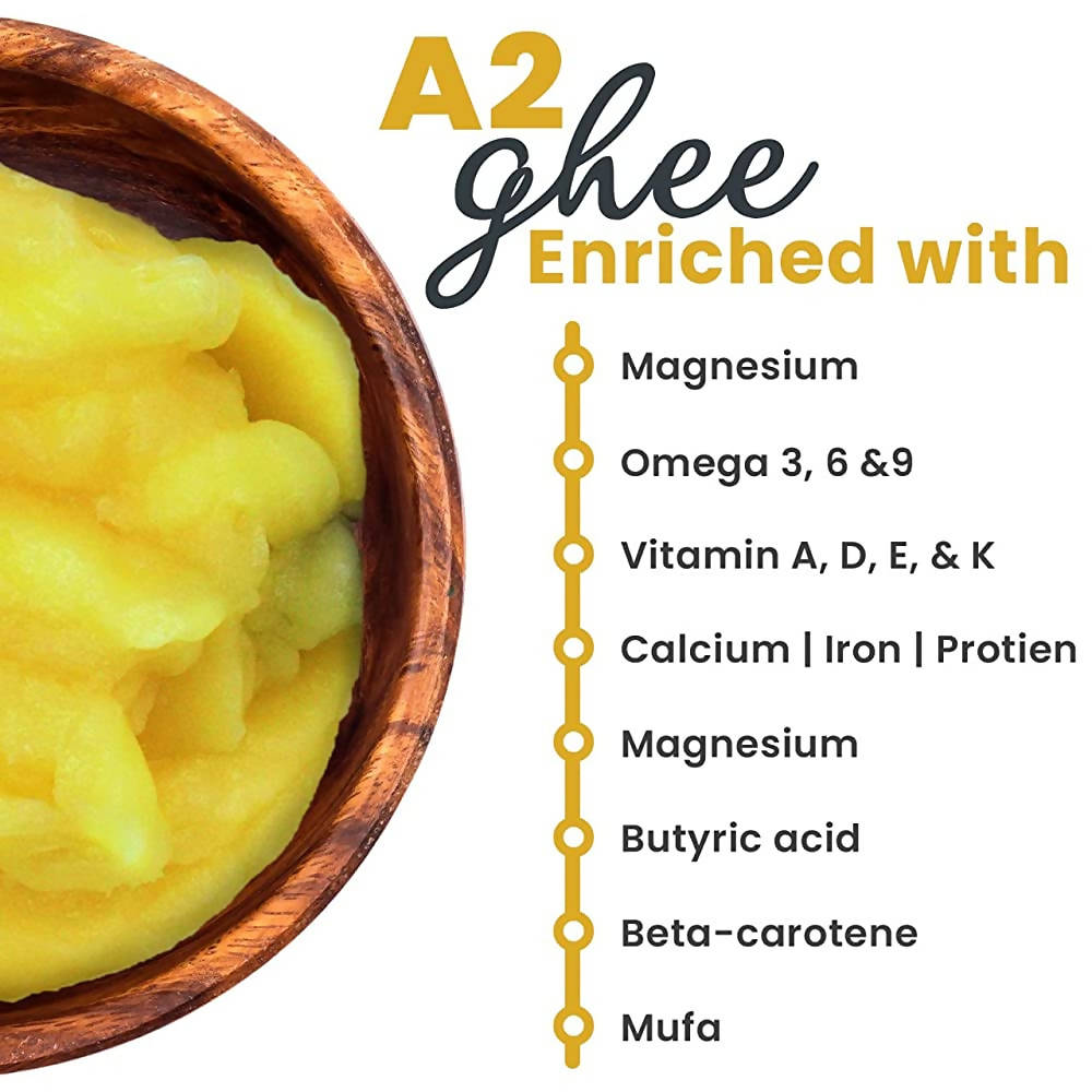 Divya Kamdhenu A2 Pure Desi Gir Cow Ghee | Cultured Ghee - Traditional Bilona Method | Pure A2 Ghee | Indian Organic A2 Cow Ghee | Swadesiicart