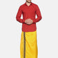 Sethukrishna Men Yellow Solid Readymade Dhoti | Swadesiicart