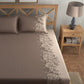 CHHAVI INDIA Brown Ethnic Motifs Cotton 210 TC King Bedsheet with 2 Pillow Covers - Swadesiicart