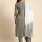 All About You Women Embroidered Chikankari Kurta With Trousers & With Dupatta | Swadesiicart