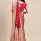 Saree Mall Red Ethnic Motifs Zari Organza Banarasi Saree | Swadesiicart