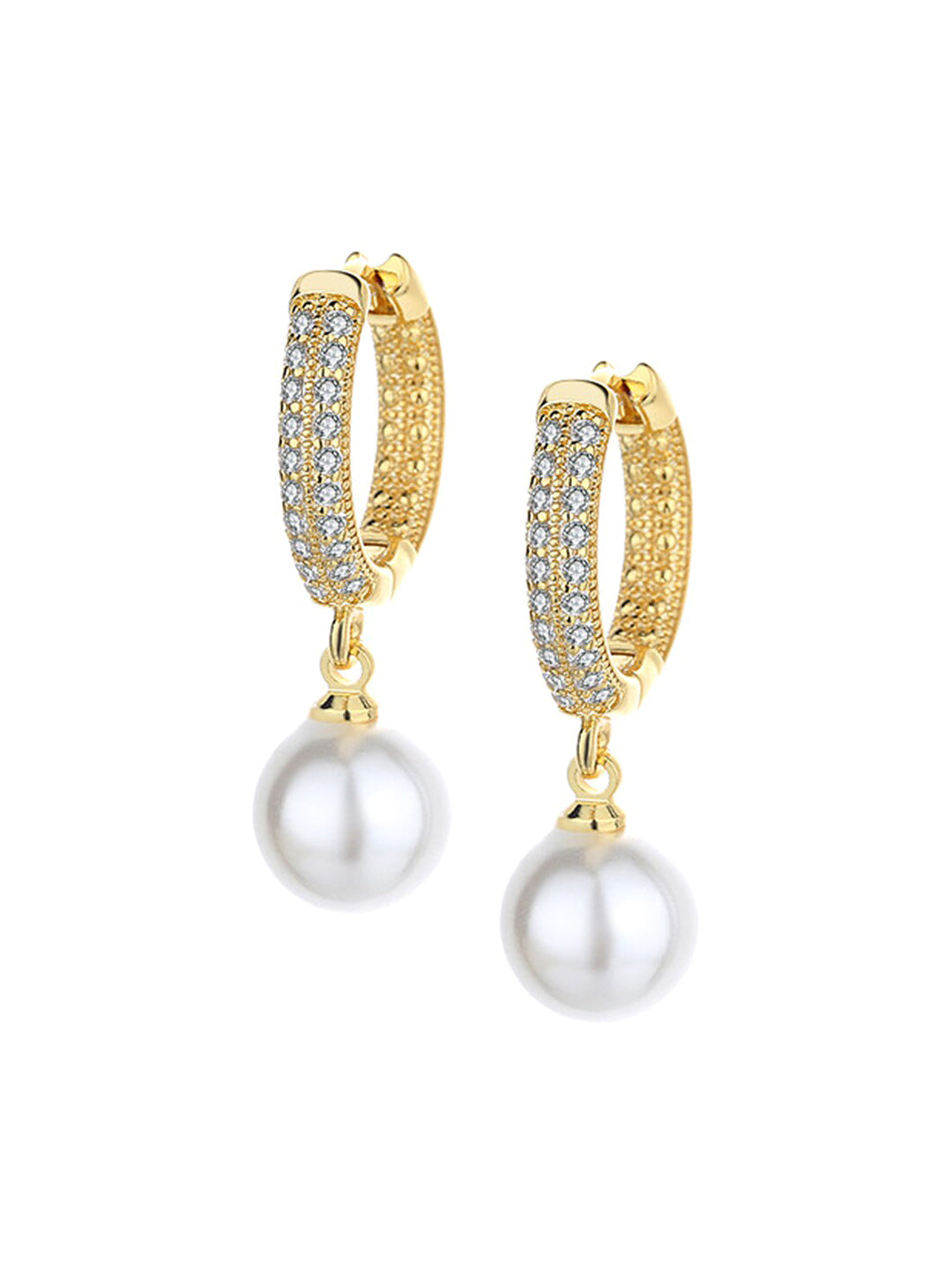 Yellow Chimes Gold-Polished Circular Hoop Earrings - Swadesiicart
