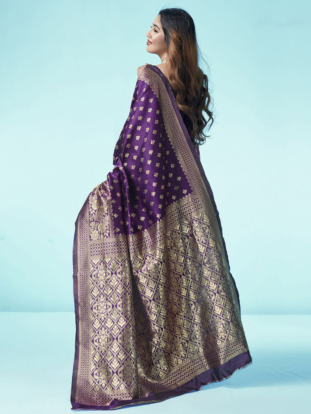 Kalini Ethnic Woven Design Zari Art Silk Banarasi Saree | Swadesiicart