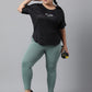 MKH Typography Printed Plus Size Drop Shoulder Sleeves Relaxed Fit Dri-FIT Sports T-shirt - Swadesiicart