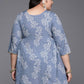 Ahalyaa Women's Traditional wear Tunic - Grey | Swadesiicart