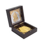 Golden Peacock Brown Wooden Ganesha Prayer Box | Swadesiicart