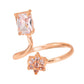 Saraf RS Jewellery Rose Gold-Polished AD Studded Designer Jewellery Set - Swadesiicart