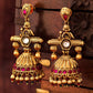 Aadita Gold-Toned Geometric Jhumkas Earrings