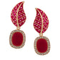 Shoshaa Set of 2 Gold-Polished Handcrafted Contemporary Drop Earrings | Swadesiicart