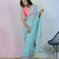 Vamsee Rashmika Blue Georgette Saree - Swadesiicart