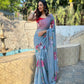 Vamsee Sneh-Khatali Grey Georgette Saree - Swadesiicart