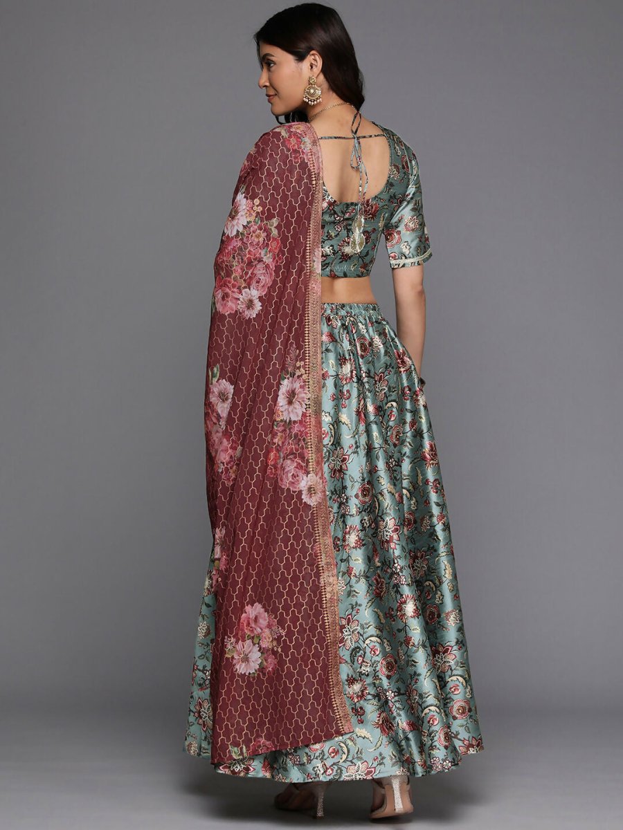 Ahalyaa women's wear Traditional wear lehenga choli - Green | Swadesiicart