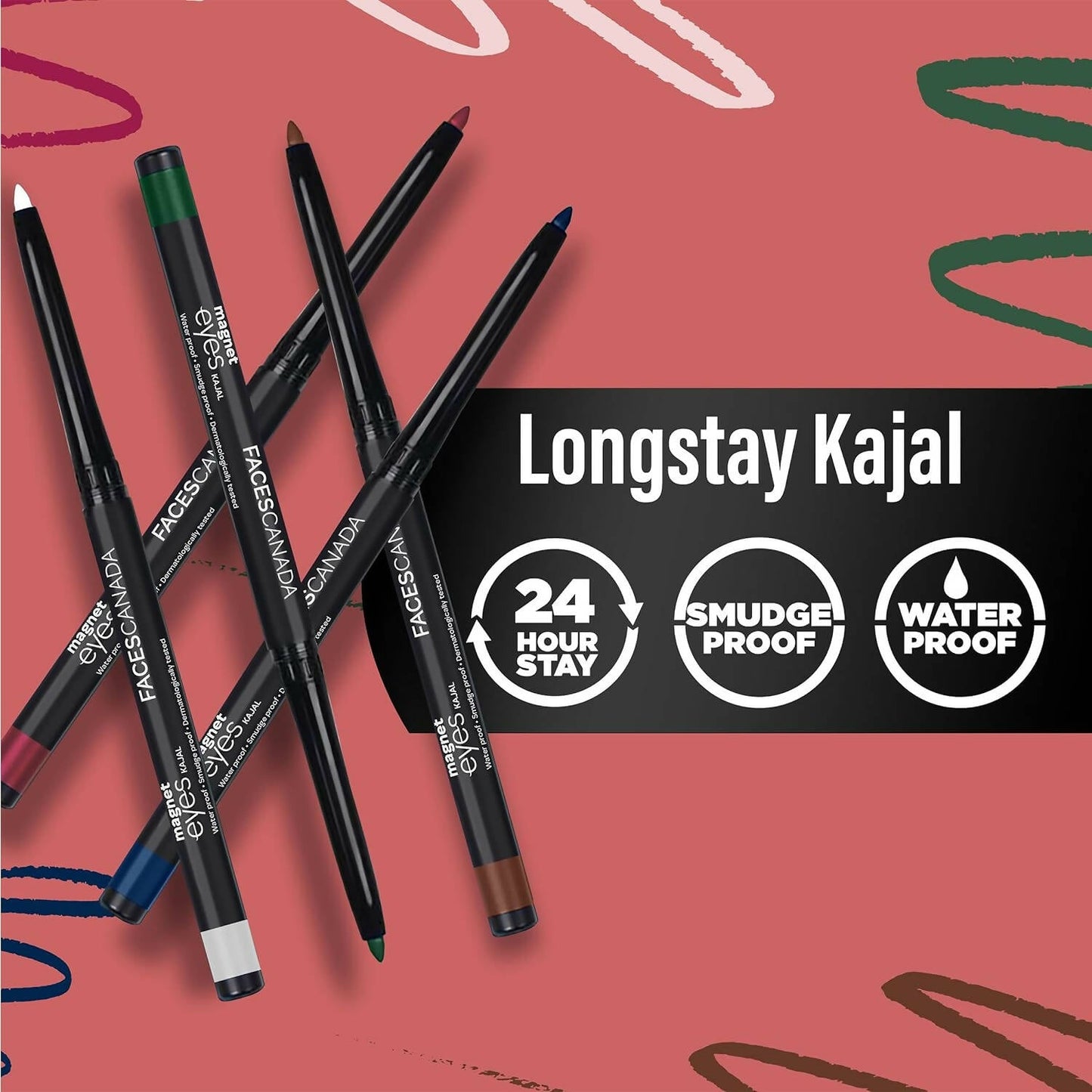 Faces Canada Magneteyes Color Kajal-White Serenity - Swadesiicart
