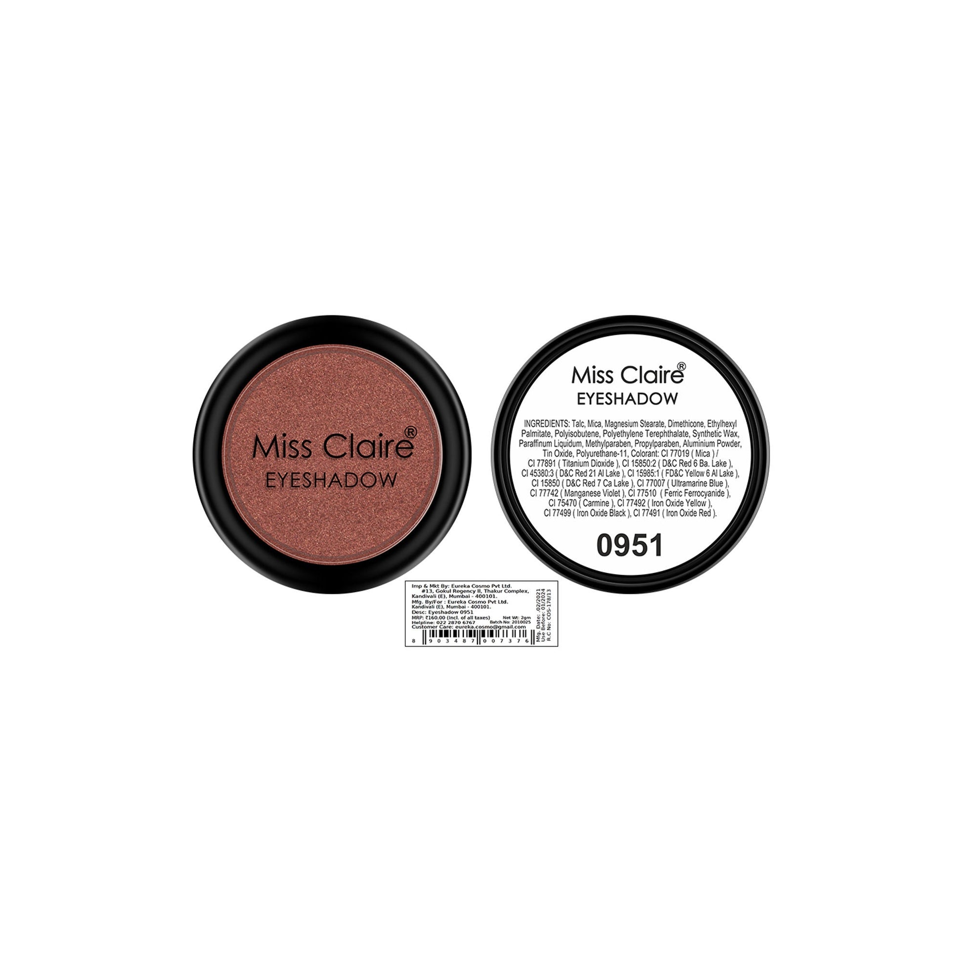 Miss Claire Single Eyeshadow - 951 | Swadesiicart