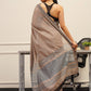 Tikhi Imli Brown Printed Woven Design Saree | Swadesiicart