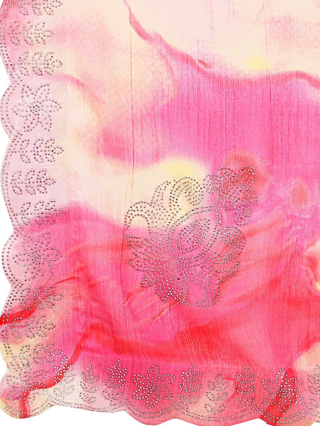 Mitera Tie and Dye Beads and Stones Ready to Wear Saree | Swadesiicart