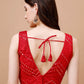 Tikhi Imli Embroidered Mirror Work Sleeveless Saree Blouse | Swadesiicart