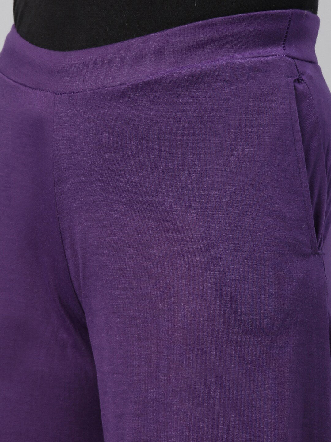 Souchii Women Purple Knitted Palazzos - Swadesiicart
