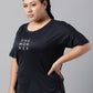 MKH Plus Size Typography Printed Drop Shoulder Sleeves Dri-FIT Relaxed Fit Sports T-shirt - Swadesiicart