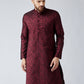 Sojanya Men Maroon Woven Design Straight Kurta | Swadesiicart