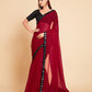 Sangria Women Red Ready to wear Saree | Swadesiicart